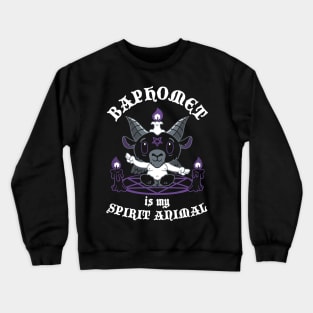 Baphomet is My Spirit Animal - Occult - Creepy Cute - Goth Crewneck Sweatshirt